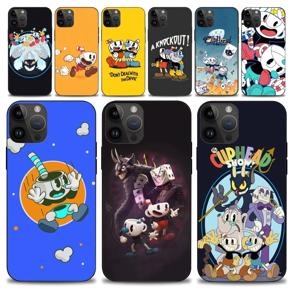 Cuphead Game Phone Case iphone15 14 13 12 11 Pro Max Mini X 7 8 Soft Case