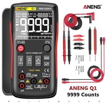 ANENG Q1 Digital Multimeter 9999 Analog Tester True RMS Professional Multimeter DIY Transistor Capacitor NCV Testers LCR Meter