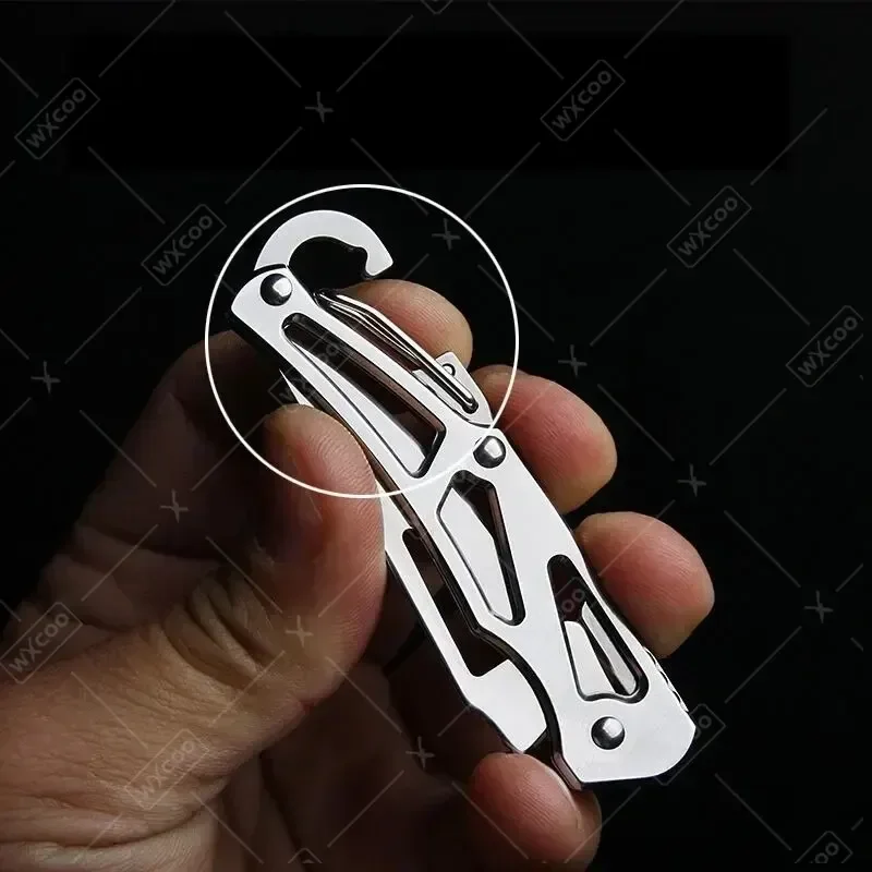 Stainless Steel Folding Pocket Knife Fruit Knife Multifunctional Meat Cutting for Easy Carrying Kitchen Knives Steel Handle image 2