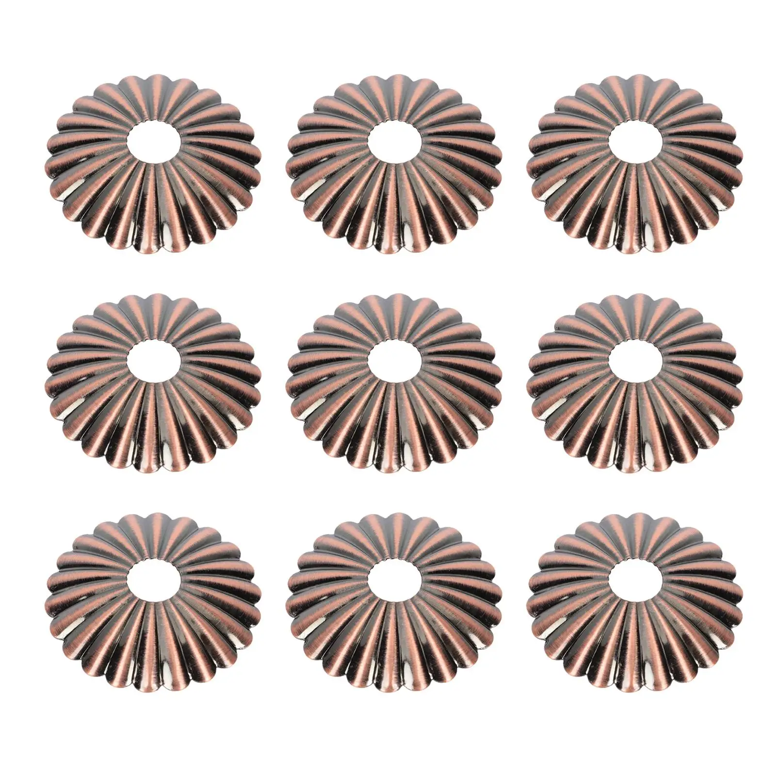 

10 Pcs Lighting Accessories Desk Topper Home Decor Flower Shaped Vintage Retro Lamp Cover Case Table Lamp Gasket Iron Lighting