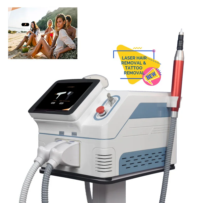 High Power 2000W 808 diode  2 in 1 picosecond laser tattoo removal,pico laser carbon peeling machine