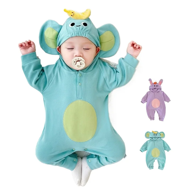 

New Halloween Cosplay Little Mouse Baby Costume Rompers Winter Flannel Long Sleeves Jumper for 1-3 Years Girls Boys Pullover