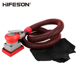 HIFESON 75*100mm Air Sander Pneumatic Square Grinder Polisher Vacuuming Sanding Tool Grinding Machine Car Polishing Tool