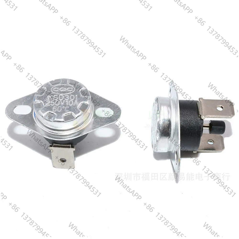 10 Pcs 120/125/130/135/140/145/150C Degree KSD301 250V 10A NC Manual Reset Temperature Switch Thermostat