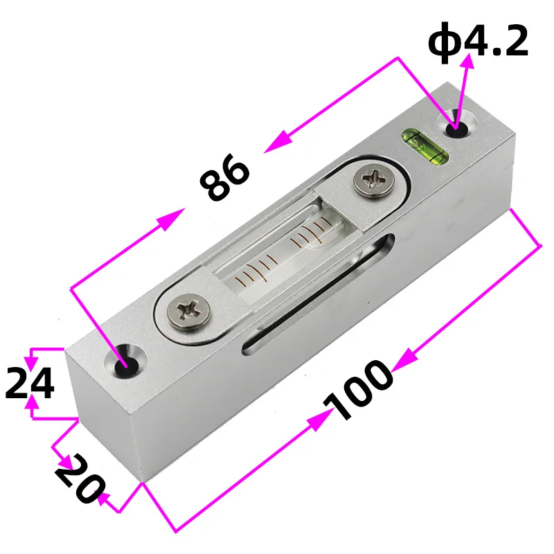 Multi-Precision Adjustable Spirit Level Bubble Three-window Observation Machine Leveling Debugging Tool Portable 1PCS