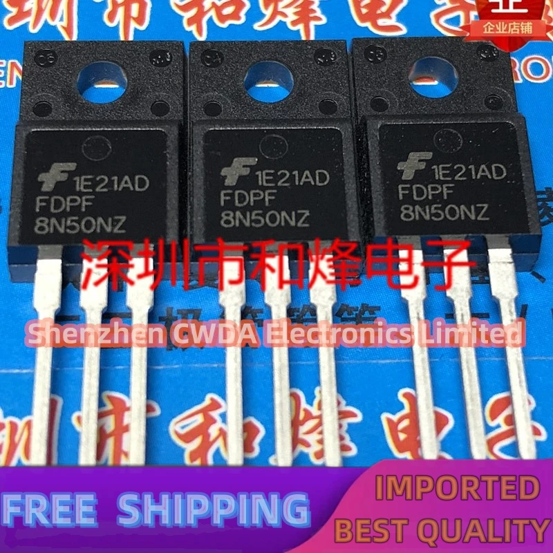 10PCS-20PCS  FDPF8N50NZ  TO-220F 500V 8A    In Stock Can Be Purchased