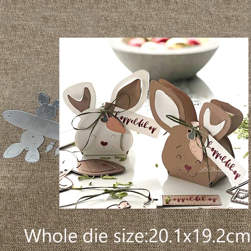 

New Design Craft Metal stencil mold Cutting Dies bunny carrot box decoration scrapbook die cuts Album Paper Card Craft Embossing
