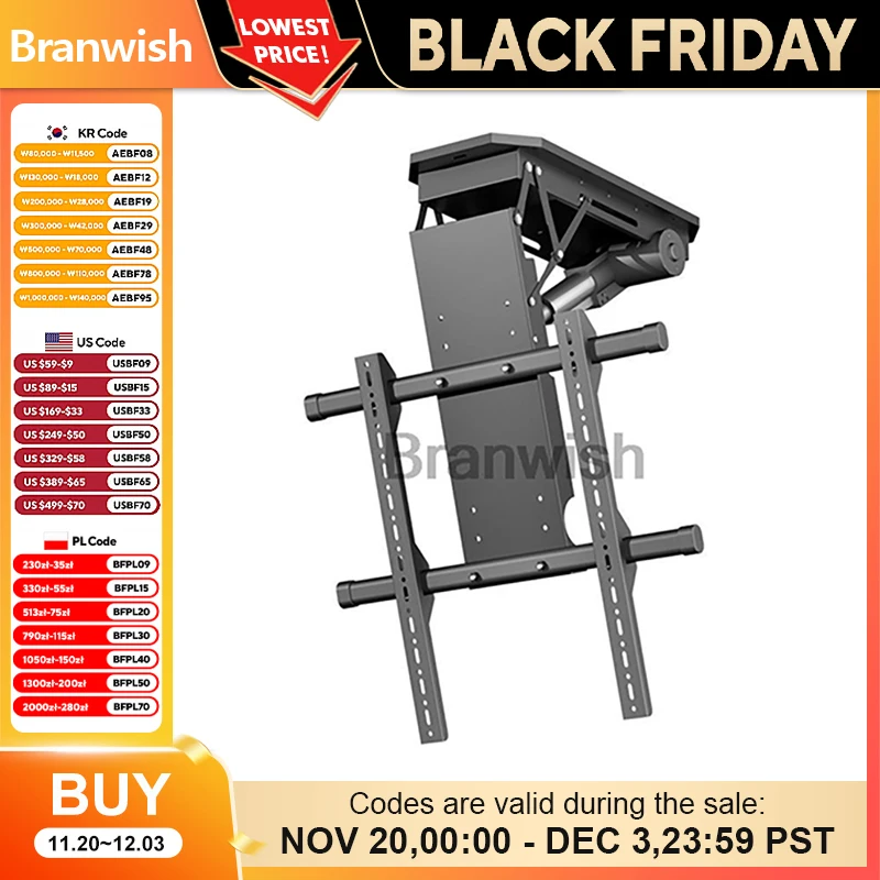 

Потолочный подъемник 50-90 дюймов, 0-85, стойка для телевизора с регулировкой угла, 50 кг LBS, настенный держатель для телевизора с дистанционным управлением, подставка для монитора для дома