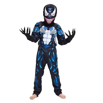 Kids Black Spider Superhero Costume 1