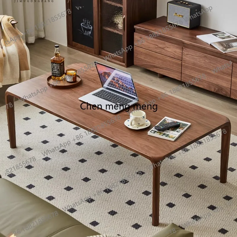 

Black walnut coffee table modern simplicity all solid wood simple modern tea table full mortise and tenon furniture