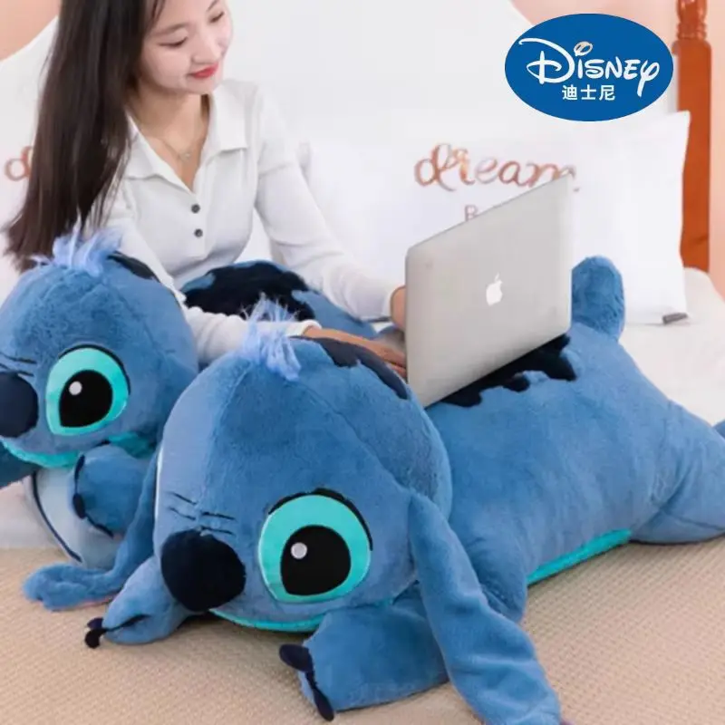 45/60/80cm Stitch Disney Doll Plush Toys Lilo&Stitch Plush Stuffed Doll Soft Pillow Prone Posture Dark/Light Blue Cute Gift Toys