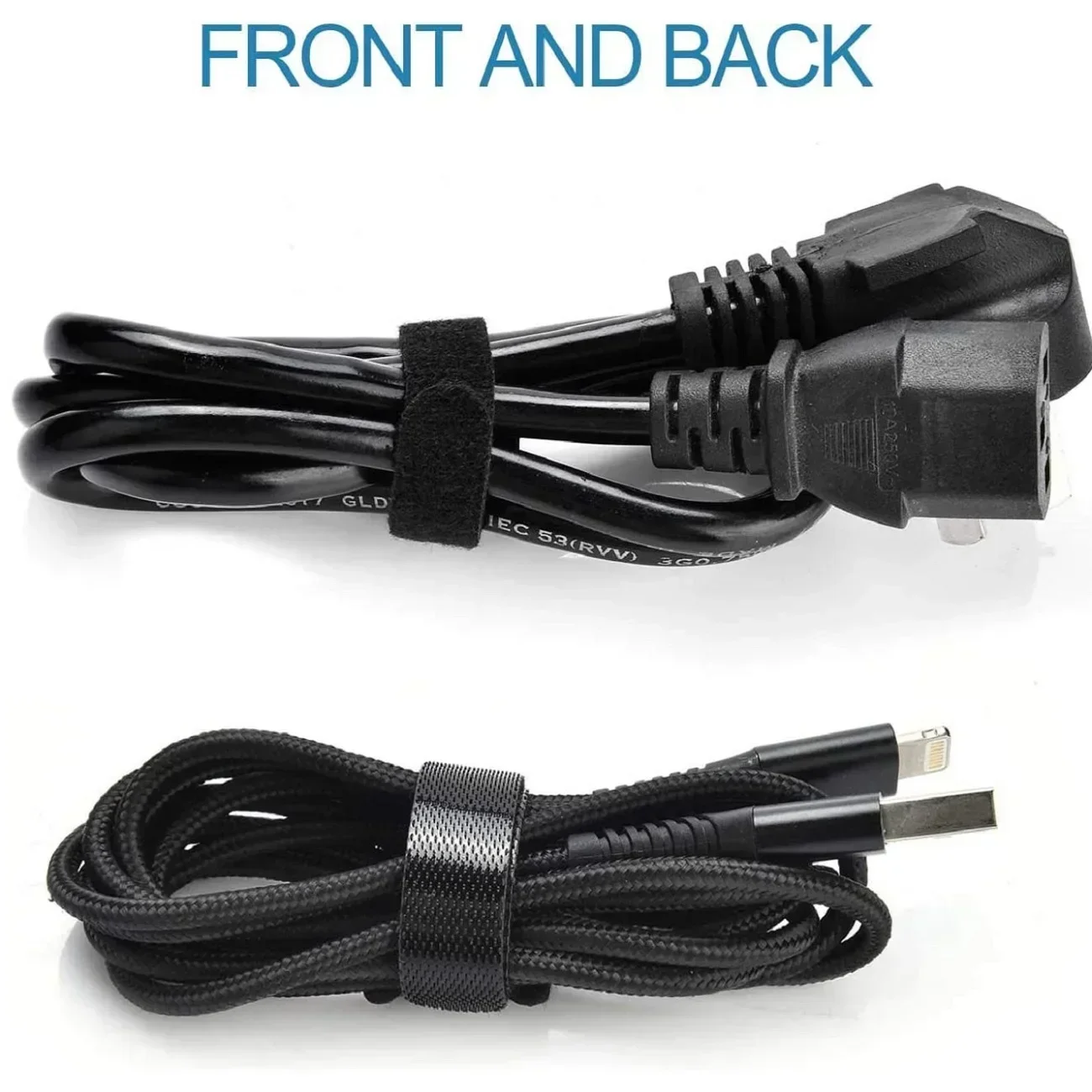 100pcs vvocci EarphonesStraps Tie Reusable Loop Hoop Tape Releasable Cable Organizer Ties Mouse Wire Management Nylon Cable Ties