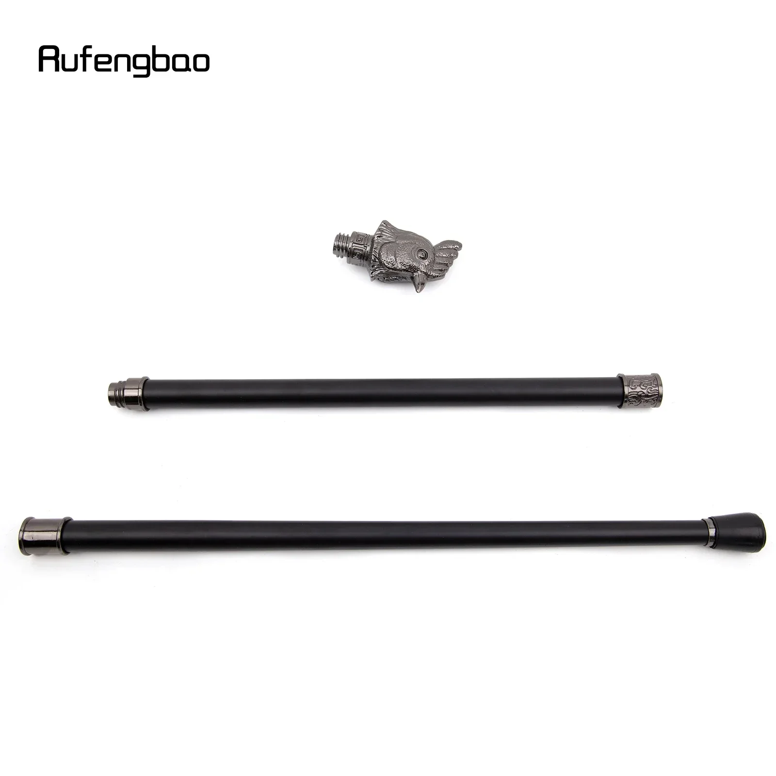 ไม้เท้าแฟชั่นรูปหัวไก่สีเงิน สำหรับตกแต่ง คอสเพลย์ งานปาร์ตี้สไตล์วินเทจ ไม้เท้าเดินแบบมีสไตล์ ความยาว 93 ซม.