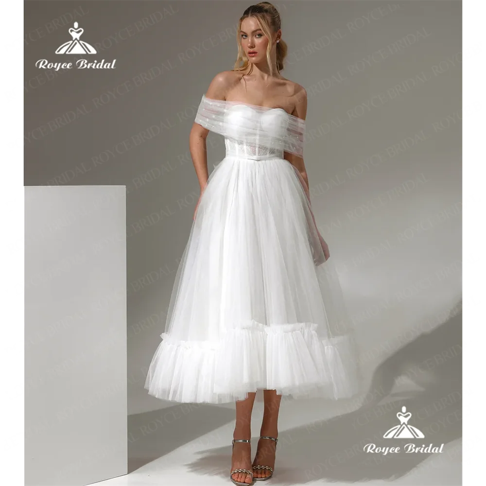 

Roycebridal Sweetheart A Line Wedding Dress 2025 Organza Mid Claf Party Dress Customizedvestidos de noviavestidos de fiestaeveni