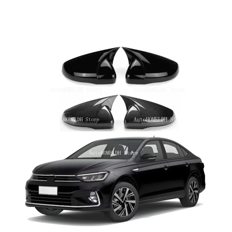 Fit For Volkswagen Virtus 2024 2025   Car  Rearview Side Mirror Cover Wing Cap Rear View Case Trim Carbon Fiber