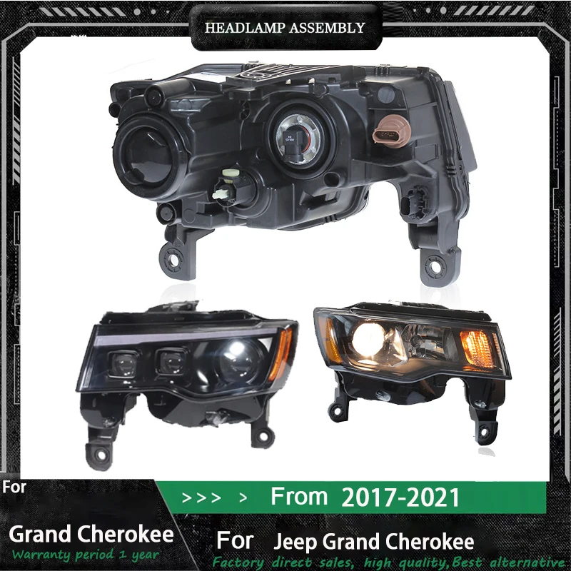 

Модификация фары в сборе, матричные светодиодные линзы, дневные огни, указатель поворота для Jeep Grand Cherokee 2017-2021