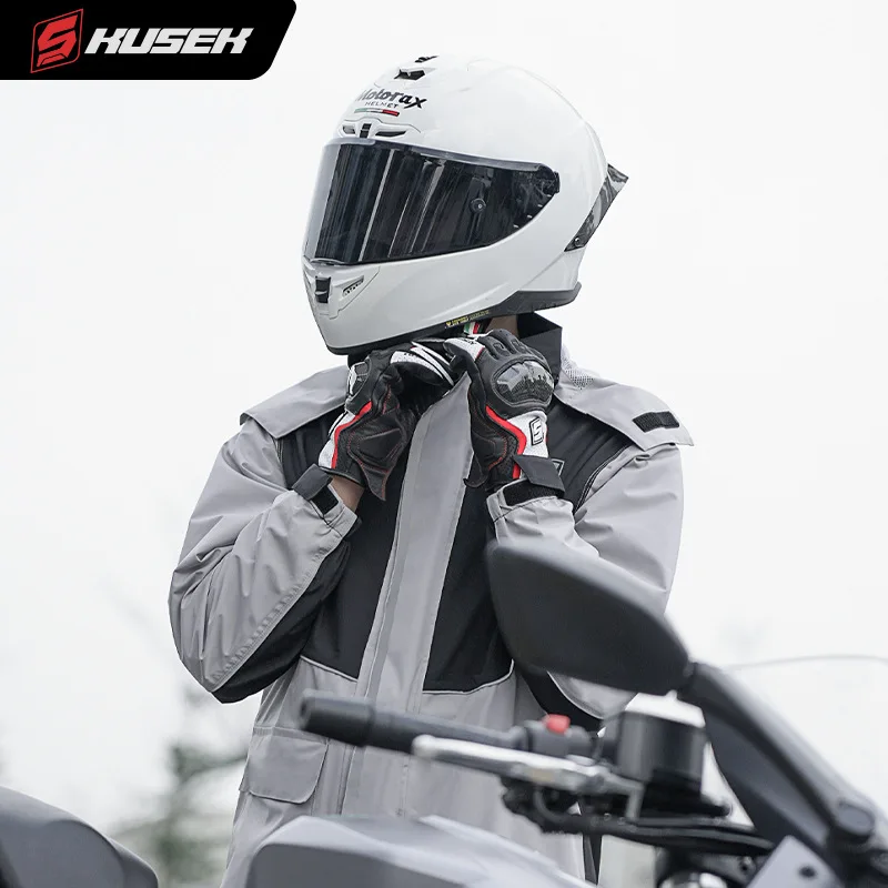 2-Piece Motorcycle Rain Suit for Adults, Waterproof Riding Gear for Food Delivery & Outdoor Trekking