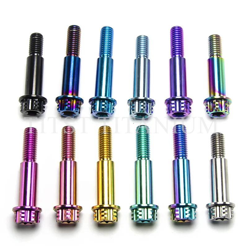

TITST M8x40mm M8x45mm Titanium Alloy Bolts Motorcycle Brake Lever Rod Screws Straight Push Pump Screw ( one lot = 10pcs )