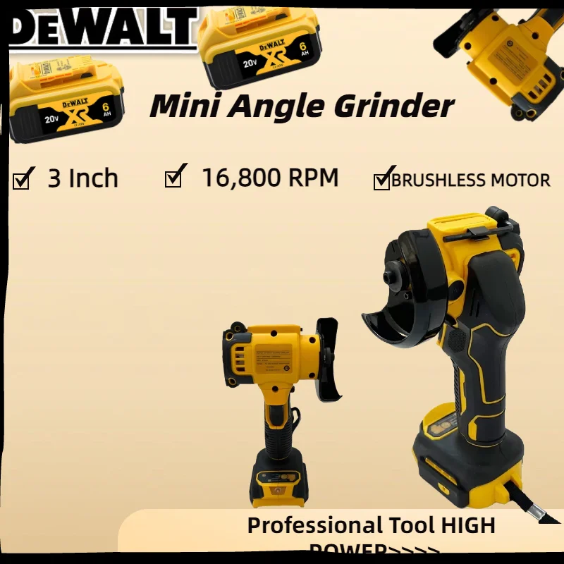 ديوالت زاوية طاحونة 3 بوصة تلميع صغير طحن آلة لاسلكية قطع كهربائية أدوات كهربائية لبطارية 20 فولت 18 فولت