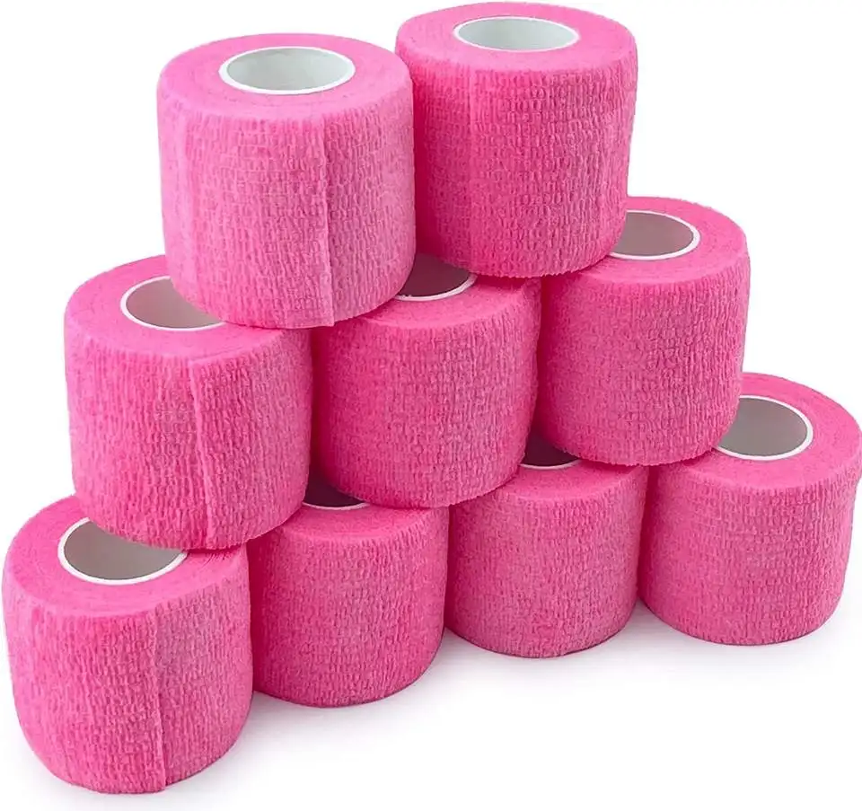 

6/12/24Pcs Self-Adhesive Tattoo Grip Bandage Elastic Non-woven Wraps Tape Disposable Tattoo Bandage Grip Tape Finger Protection