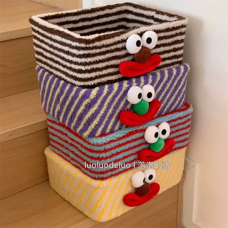 Blogger's Desktop Storage Plush Clown Storage Box with High Aesthetic Value Bedroom Snacks Cosmetics Miscellaneous Items