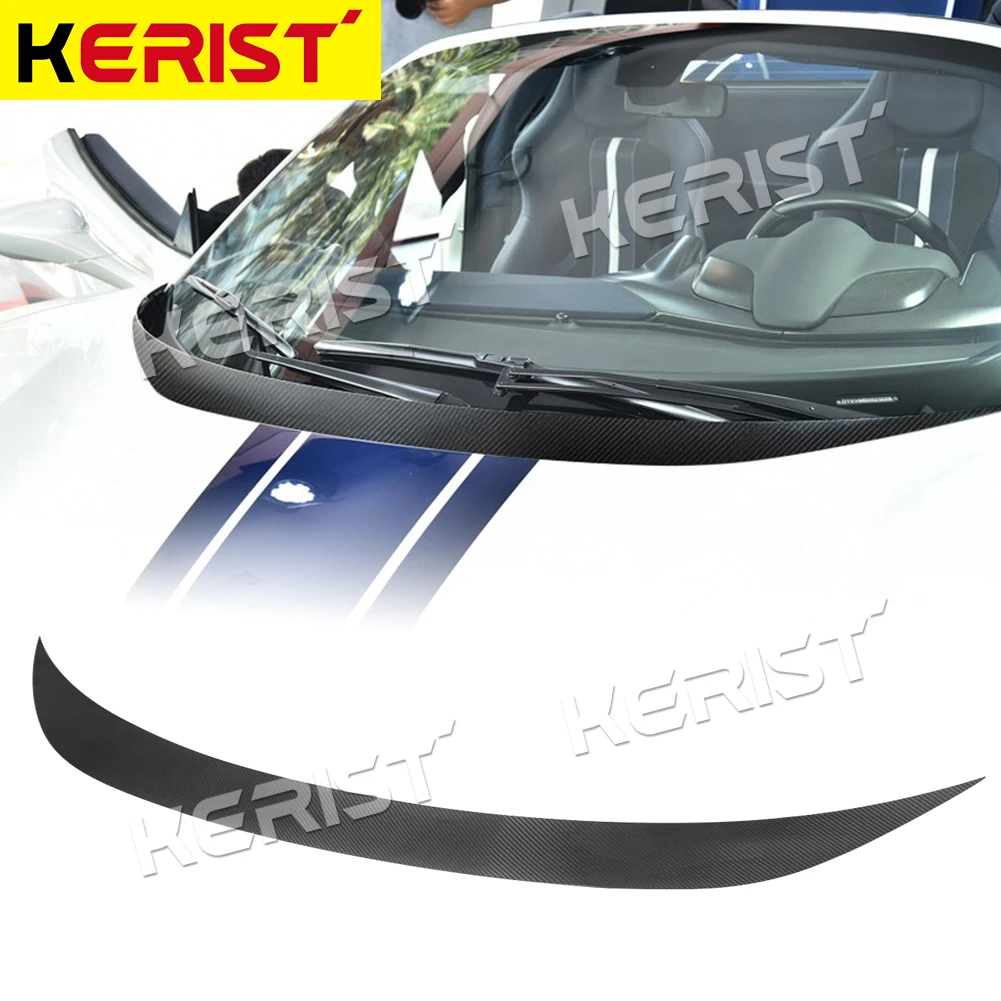

Real Carbon Fiber Grill Trim Front Hood Spoiler Splitters Cover for Ferrari F8 Tributo & Spider