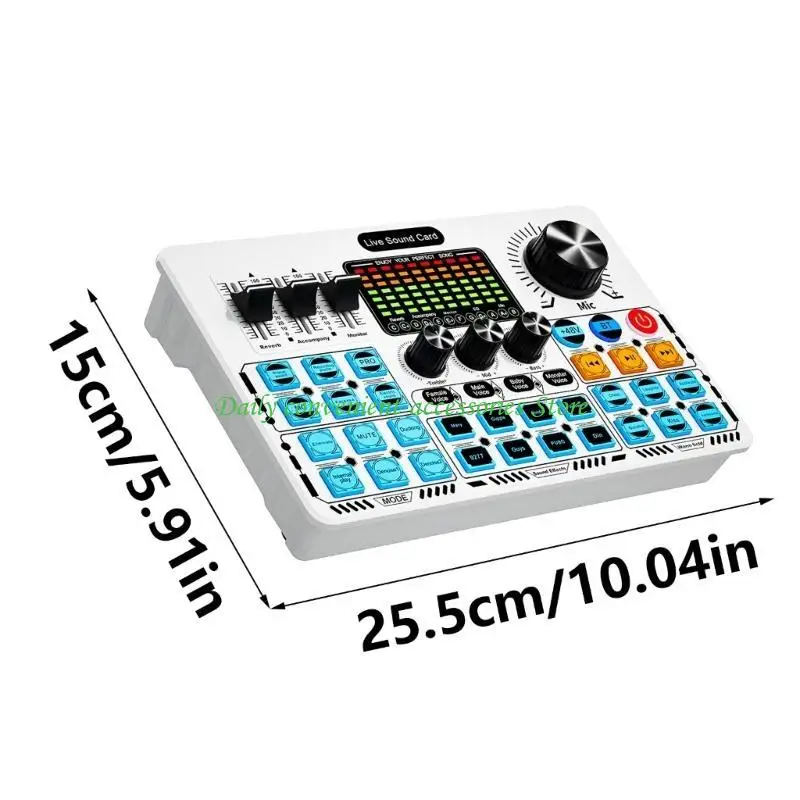 97QB Stwerts Sound Card مع Contutives Controls وظيفة المعادلات لتخصيص تجارب الموسيقى سهلة الاستخدام