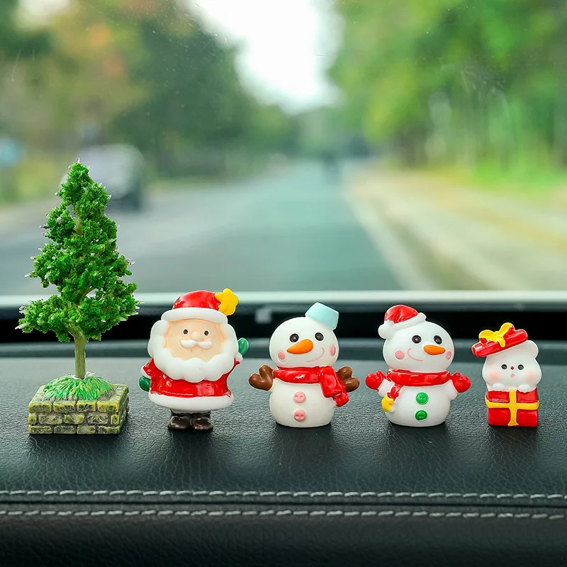 

Car Ornament Doll Christmas Tree Snowman Santa Claus Car Interior Decoration Merry Christmas Gift Accessory