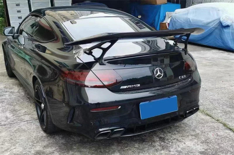 For Benz C Class W205 C63 2015-2025 Real Carbon Fiber Tail Wing Wing Rear Trunk Lip Car Accessories Refit Decoration Spoiler Kit