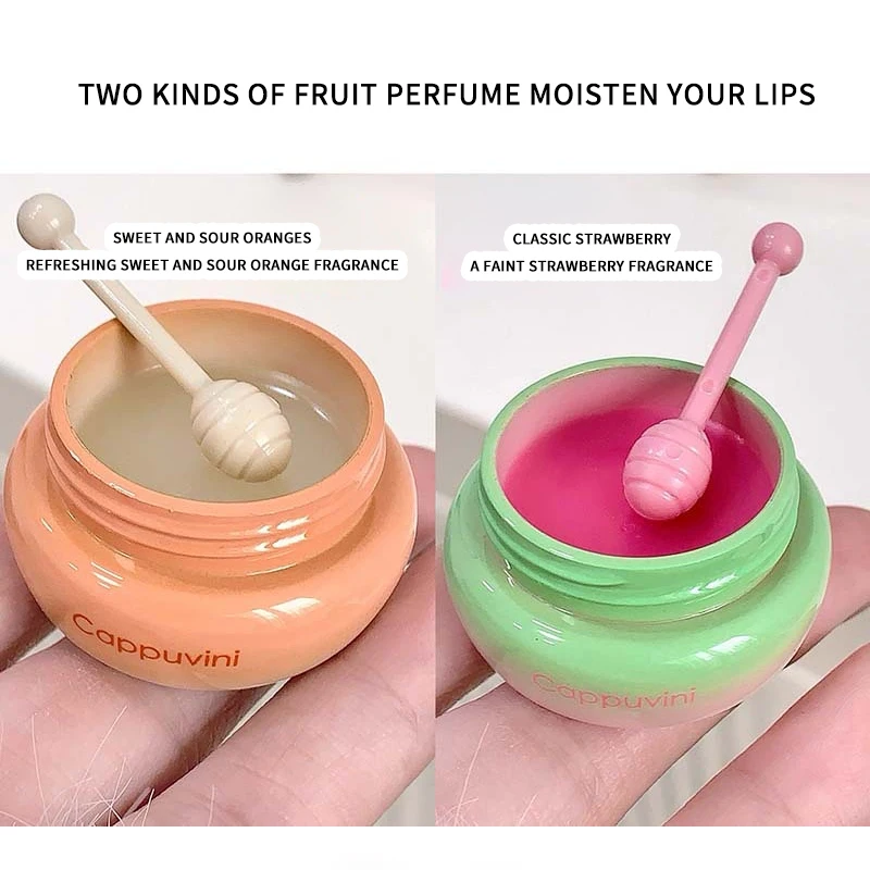 Cappuvini Fruit-Infused Plumping Lip Mask — Hydrating Formula, Affordable Care, Soft and Glossy Lips, Ideal for Students