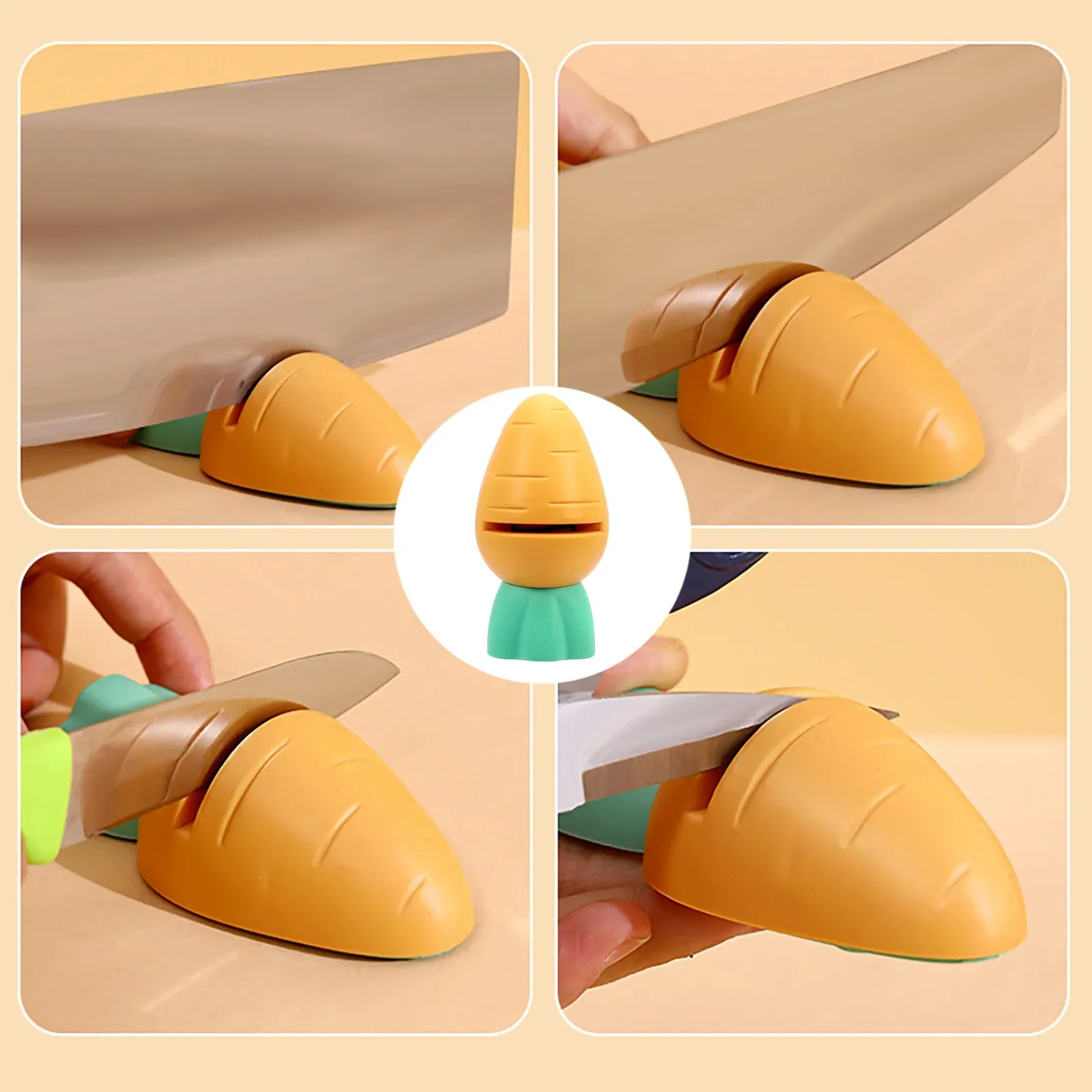 Sharpening Household Gadgets Kitchen Cute Fruit Carrot Mini Kitchen Stone Kitchen Sharpening Apartment Stuff for Guys