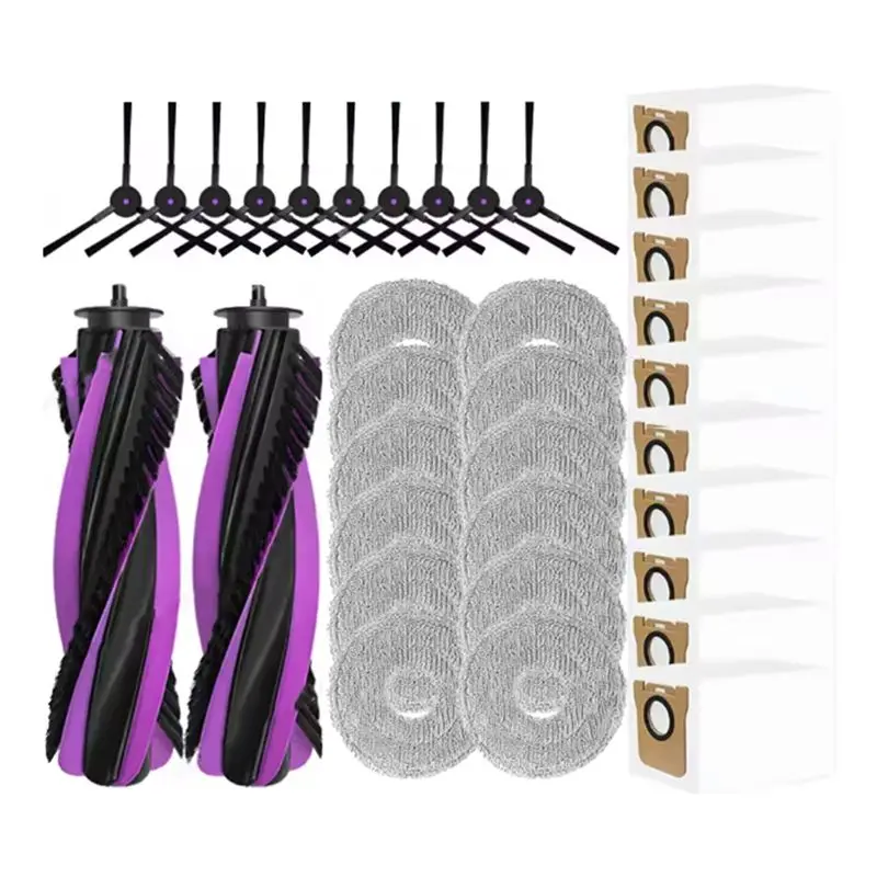 

B53C 34 шт. для робота-пылесоса JONR P20 PRO: сменные аксессуары, основная щетка, боковая щетка, тряпка для влажной уборки, мешок для сбора пыли