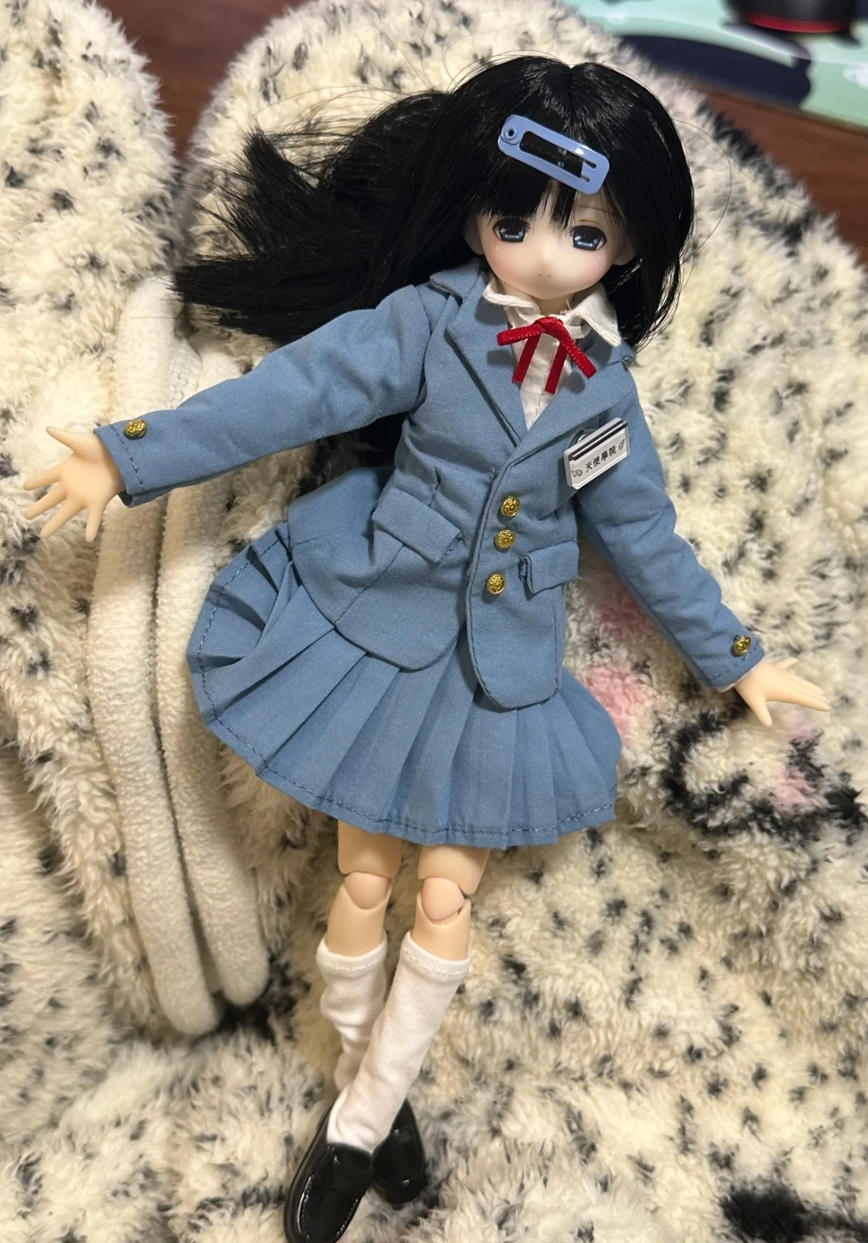 Blythe OB22 Doll Clothes Japanese School Uniform Formal Suit Shirt JK Pleated Skirt For 1/6 BJD OB24 Gift Birthday - view 5