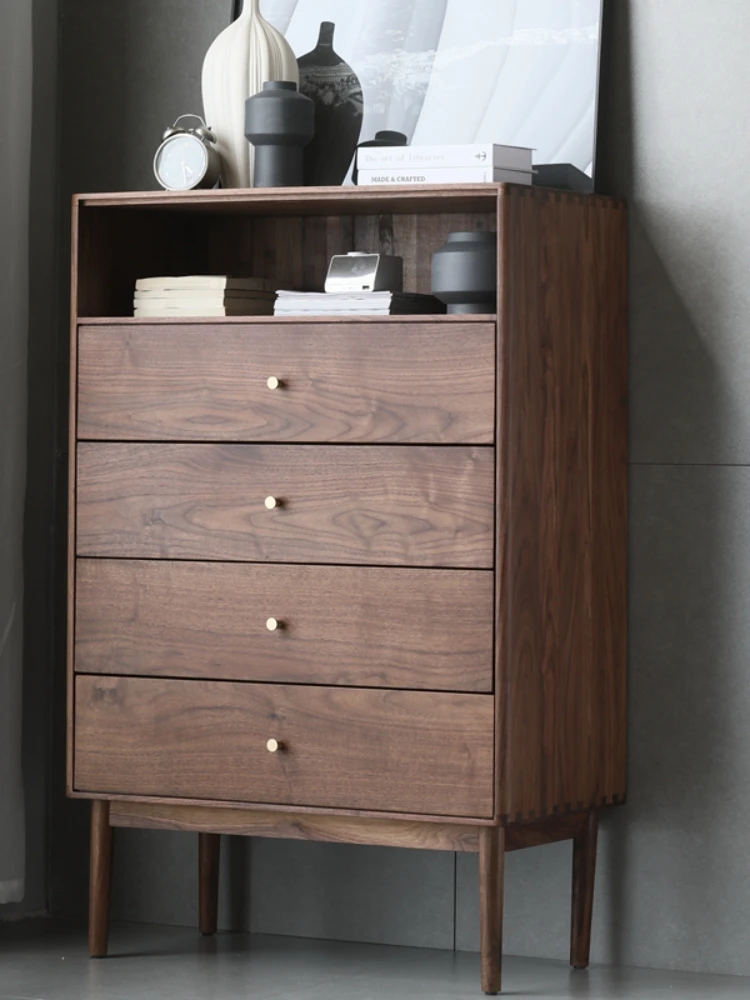 Chest of Drawers Chest of Drawers Simple Four Drawers Cabinet Solid Wood Drawer Locker Storage Cabinet