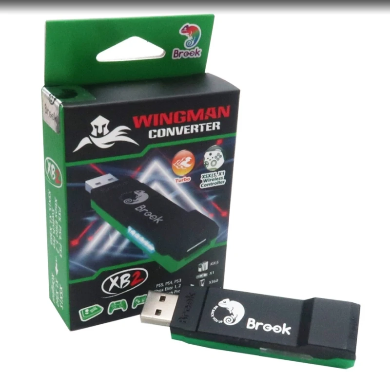محول Brook Wingman XB 3 اللاسلكي لسلسلة Xbox X/S وXbox One وPC مع إعادة القياس وتوربو