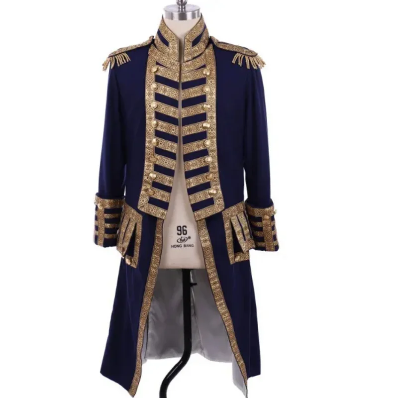 18th Century Mens Royal Military Medieval Uniform Jacket Costume Colonial Tuxedo Hamilton Coat George Washington