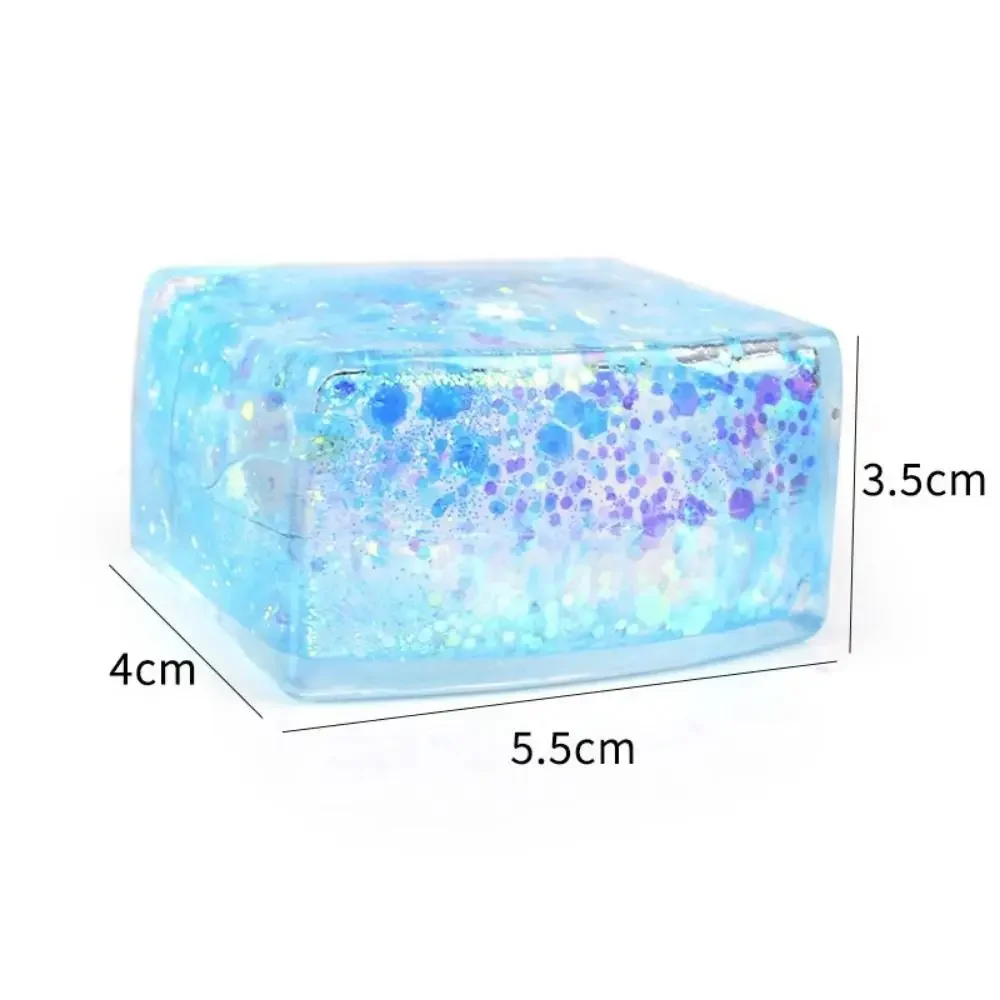 جديد ملون مقلد التوفو ضغط لعبة اسفنجي آيس كيوب المالتوز ضغط كتلة القطبية ضوء TPR لعبة الضغط