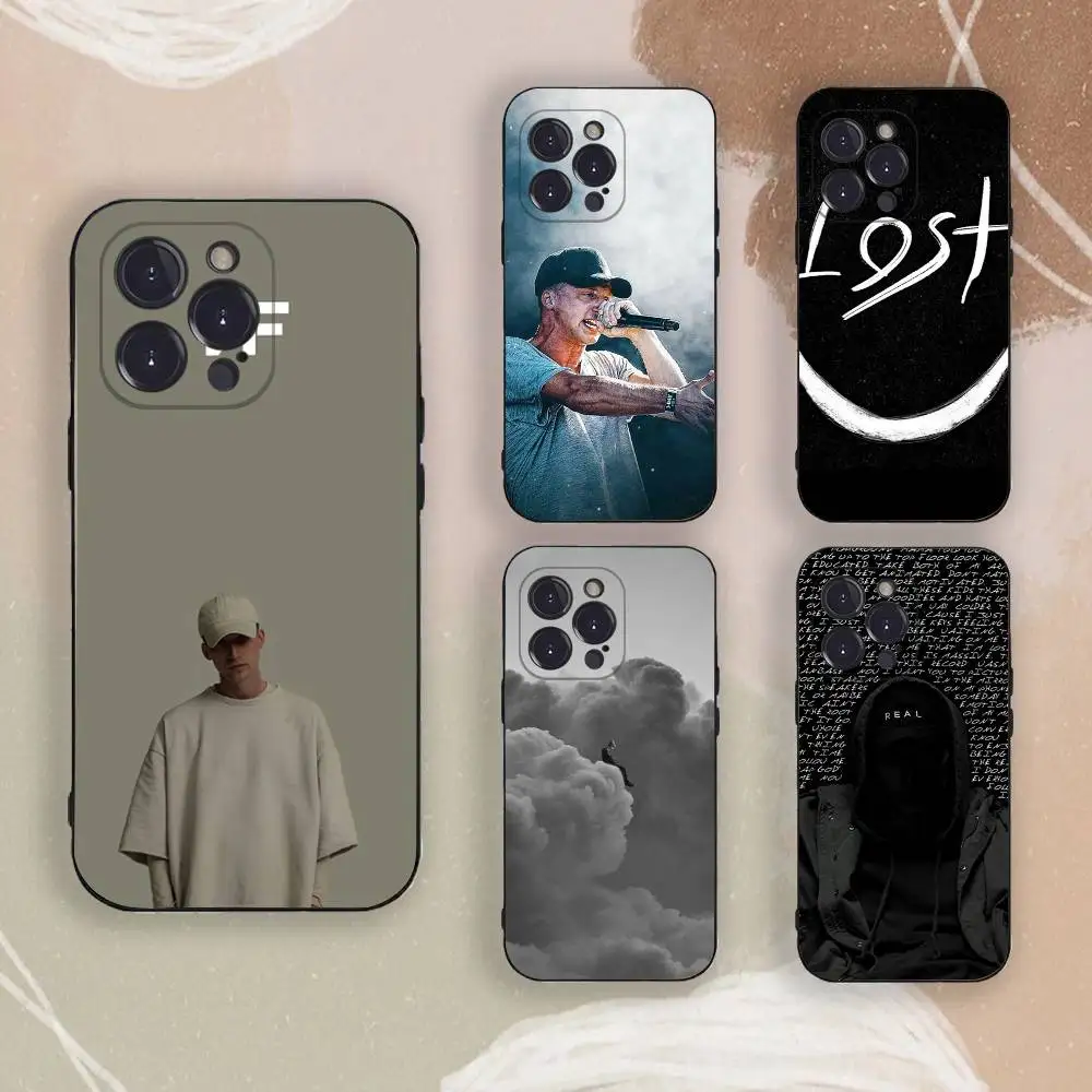 NF Rapper Phone Case For iPhone 17,16,15,14,13,12,11,Pro,Max,Plus Soft Black Cover