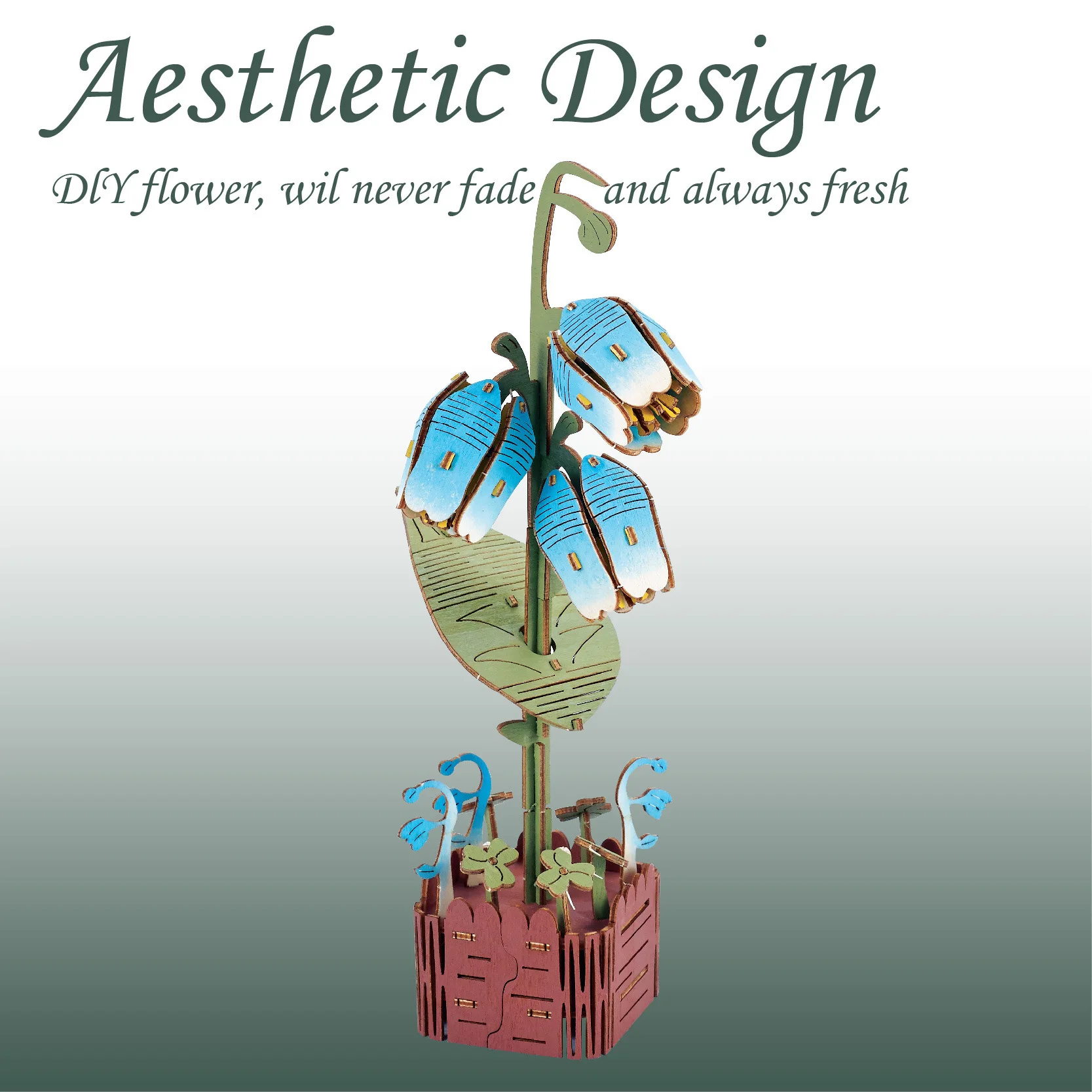 3D Holzpuzzle Blumenstrauß Montage Holzblüte Bastelmodellbausätze Ewige Blumen Heimdekoration Romantisches Geburtstagsgeschenk