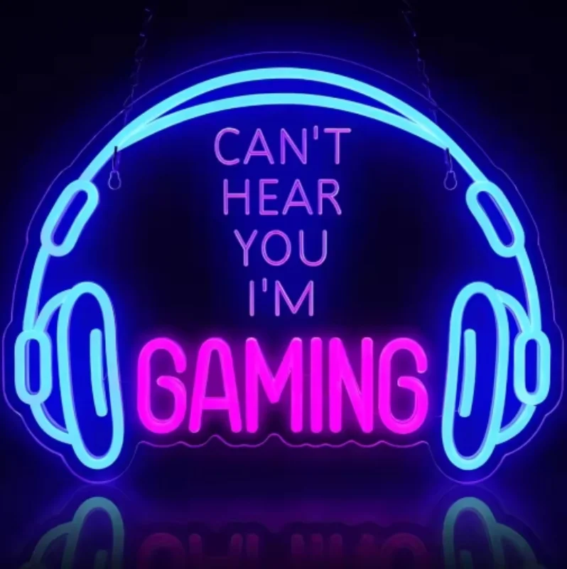 

Game Room Neon Sign For Wall Decor Gamer's Led Lights Room Decoration For Gaming Zone Bedroom Bar Club Theme Party Art Signs
