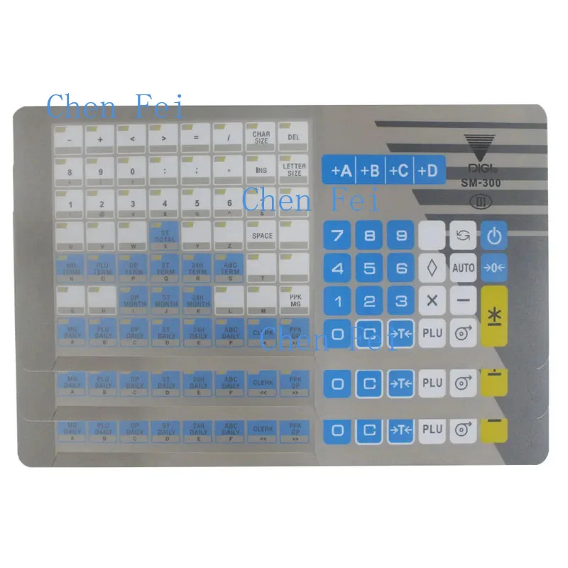 5pcs New English Version Keyboard Film For DIGI SM300 SM-300 Retail Electronic Scale Printer