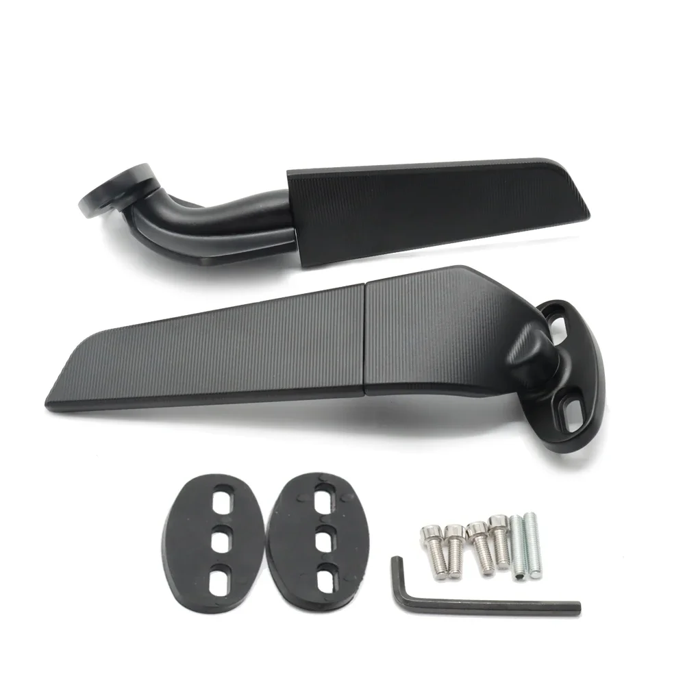 

For KAWASAKI ZX6R ZX636 ZX7R ZX9R ZX10R H2 H2R Modified Motorcycle Rearview Mirrors Wind Wing Adjustable Rotating Side Mirrors