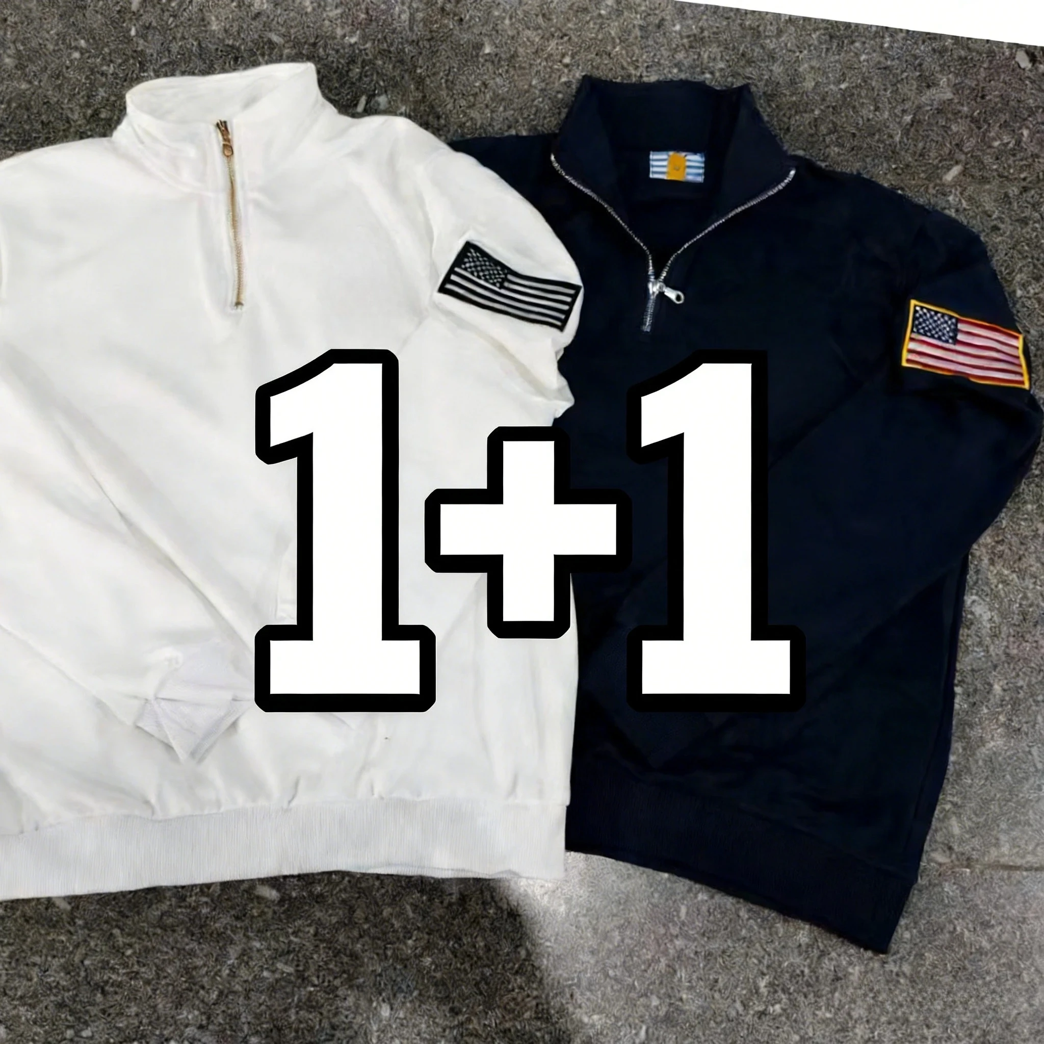 Jaqueta Trendy Y2K com Bordado de Borda Dourada e Bandeira Nacional, Moletom Casual Punk Unissex com Capuz e Corrente Curta