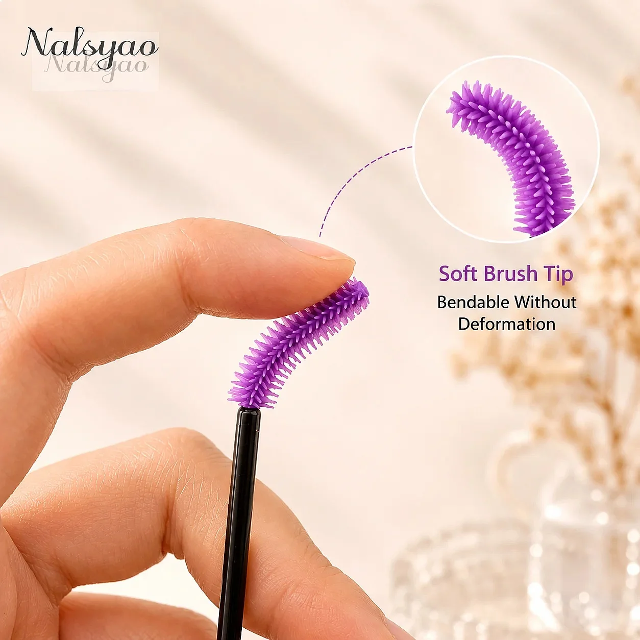 50Pcs Disposable Silicone Mascara Stick Applicator Eyelashes Brushes Eye Lash Makeup Brush Eyelash Extension Tools - view 6