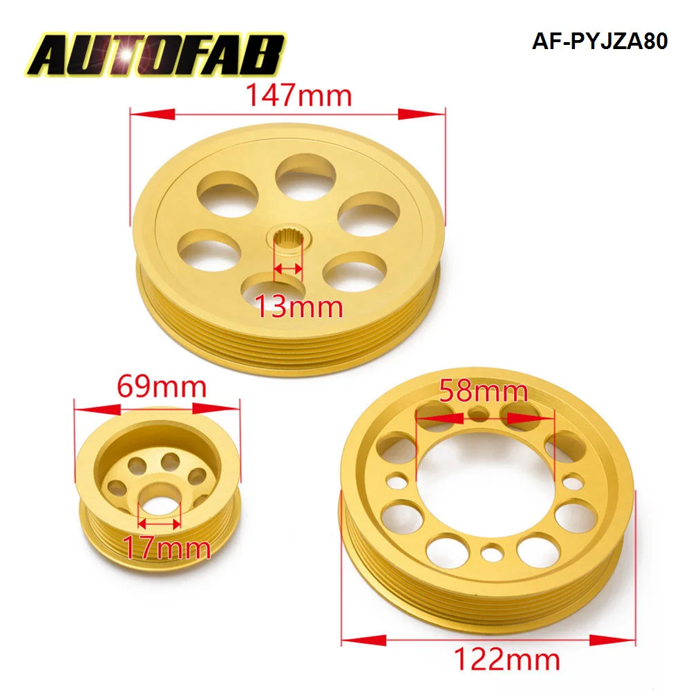 AUTOFAB Lightweight Crank Pulley For Toyota Supra JZA80 2JZGTE 1JZGTE AF-PYJZA80