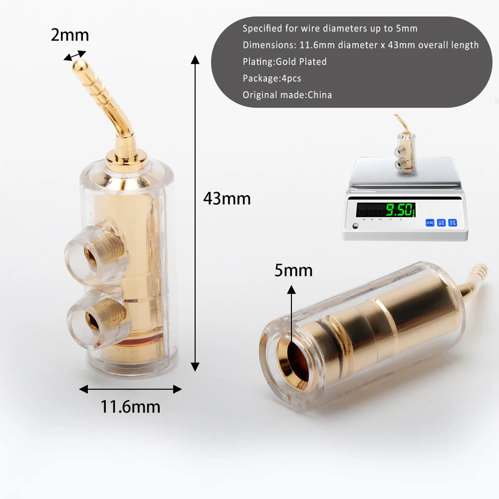 4 قطعة 2 مللي متر الموز التوصيل محطات سلك دبوس التوصيل المسمار قفل الموز التوصيل سلك محول يغطي ل مكبر للصوت المتكلم المقبس