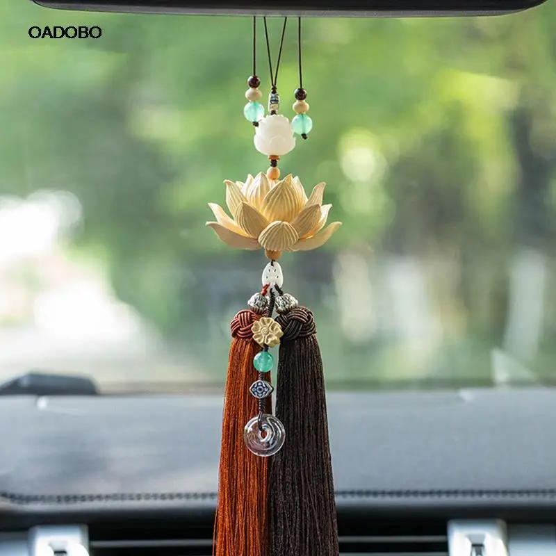 

Auto accessories and ms bodhi lotus car aromatherapy rearview mirror male creative interior pendant decoration