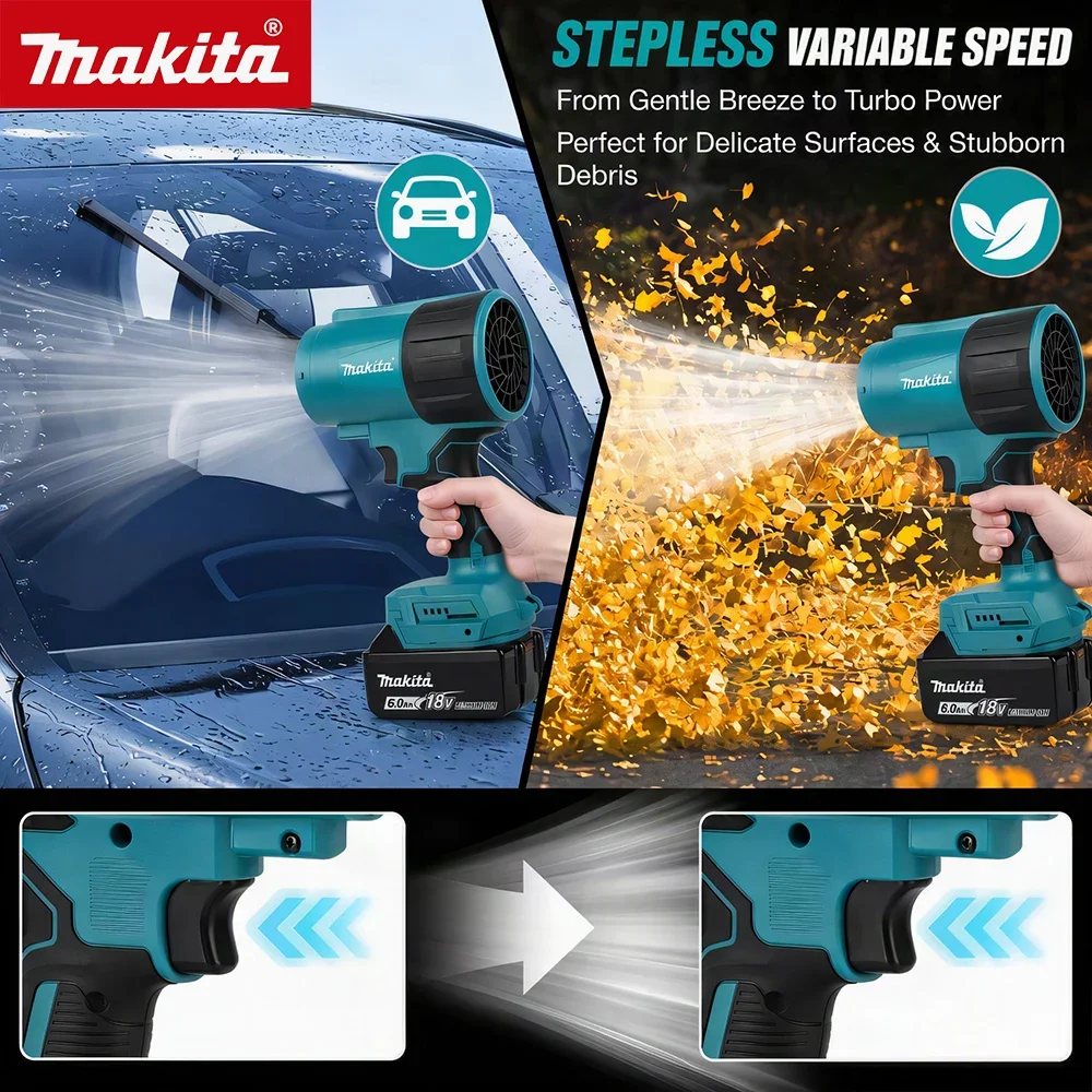 For Makita 18v Battery Pins, M306 Chip Remover,800G Wind Blast,200m/s Air Speed,Handheld Dust Sweeping tools
