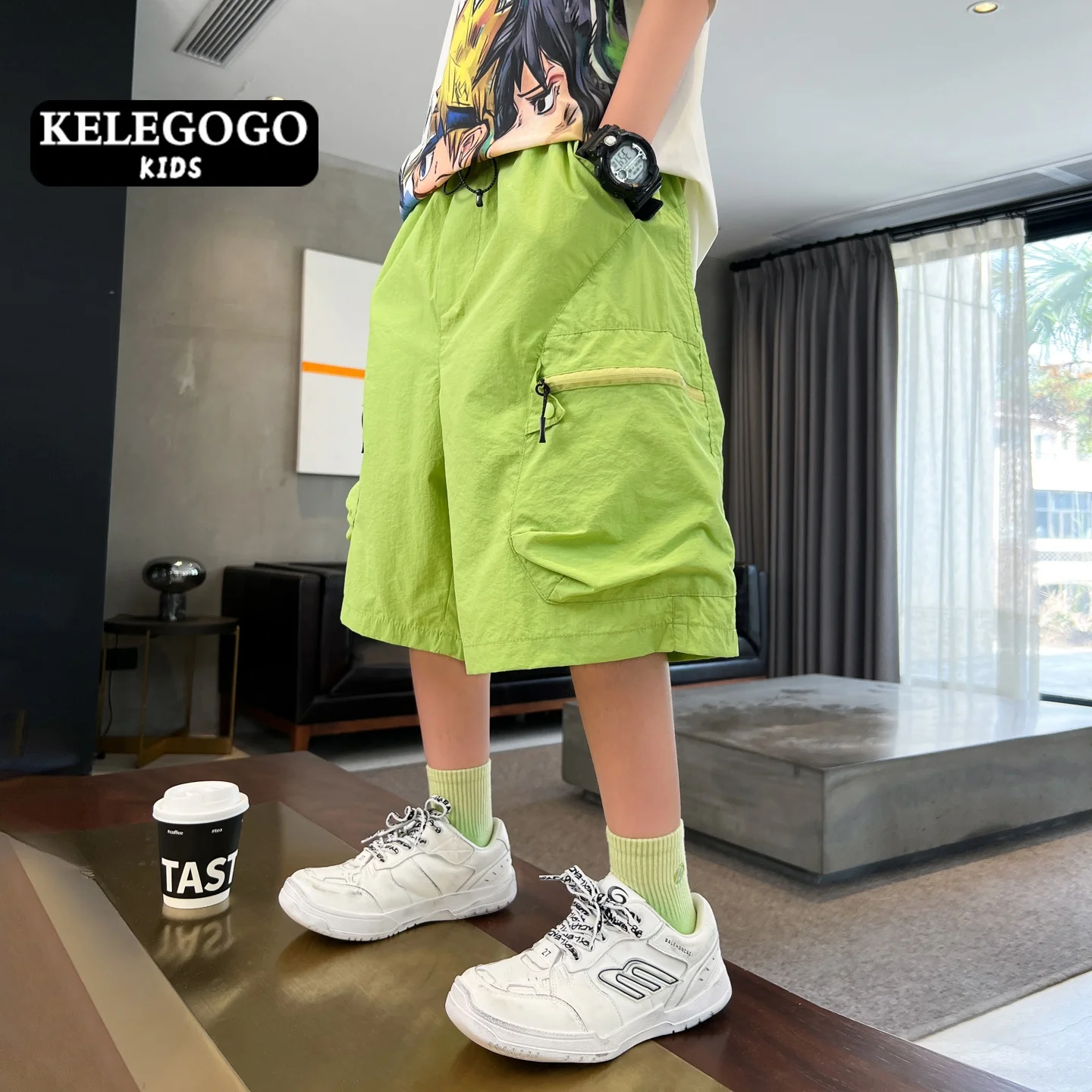 shorts-d'ete-pour-garcons-style-workwear-longueur-cinq-quarts-decontractes-coupe-droite-taille-elastique-pour-grands-enfants-tendance