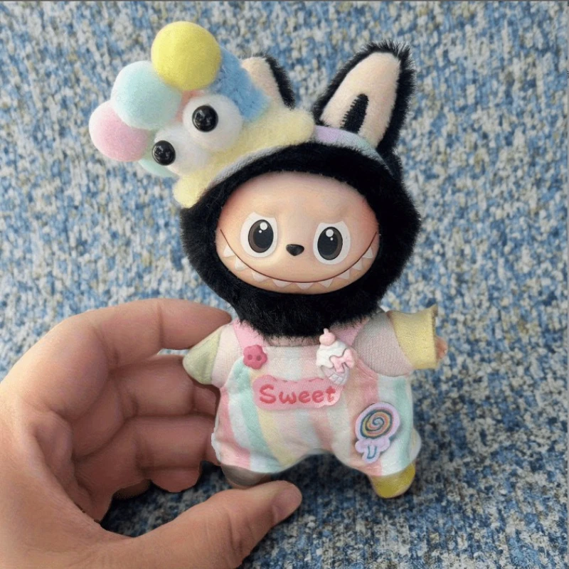 

The New Hot-selling Color Labubu Fourth-generation Clothes Super Cute Clothes Overalls with Head Accessories Personality